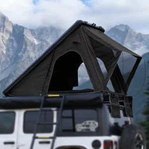4-Season 2-Person Triangular Aluminum Hard Shell Car Roof Tent with Oxford