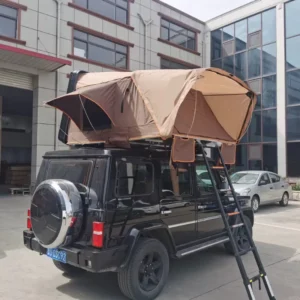 4 Season Double Layer Oxford Fabric Car Roof Tent Quick Automatic Opening Hard Shell Tent with Detachable Annex Skirt & Awning