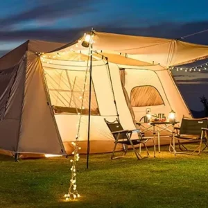 4 Season Luxury Glamping Tent 2 Layers House Tent for Family