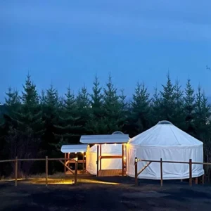 4 Season Modern Home Outdoor Camping Yurt 5m 6m 7m Glamping Mongolian Canopy Tent with Stove