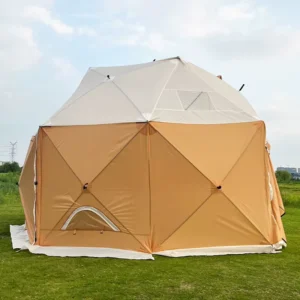 4 Season Outdoor Foldable Waterproof 210D Oxford Fabric Iron Rods Geodesic Dome Camping Tent for 8-10 Persons