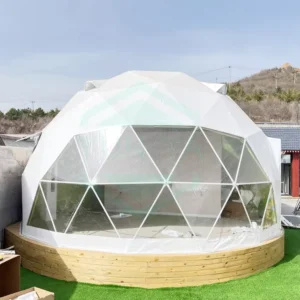 4 Season Outdoor Garden Luxury Hotel Tent Small Clear PVC Igloo Geodesic Green House Transparent Glamping Dome Tents for Sale