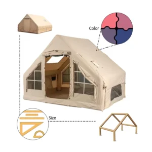4 Season Outdoor Glamping Tent for 4 6 People Pop up Inflatable with Oxford Fabric for Camping