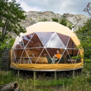 4 Season Outdoor Luxury 6m Double Layer Waterproof Clear PVC Igloo Geodesic Dome Glamping Tent