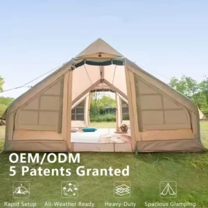 4 Season Tent Fast Setup Customized ODM Oxford Cloth Inflatable Party Tent for Family Camping Outdoor Air Tent for Backpacking