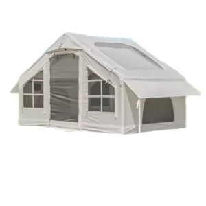 4 Seasons Waterproof Oxford Instant Glamping Tent for 2 4 6 People Easy Setup Air Tent Mesh Window Camping Two Bedrooms Living