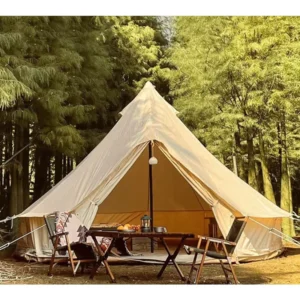 4 m Breathable 330 g Polyester Canvas Family Bell Tent Marquee Glamping Tent