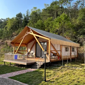4 season Factory Custom Safari Tent Supplier for Prefab House With Bathroom & AC Carpa Tenda De Lona