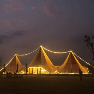 4-season High Quality 10 Person Teepee Yurt Glamping Cotton Canvas Tent for Events