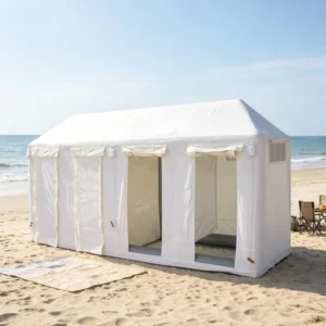 4.8mx1.4mx2.4m Waterproof Windproof Family Glamping Quick Setup Inflatable Camping Tent with Air Pump for Outdoor Leisure Use