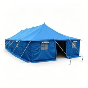 4.8mx12m Luxury Glamping Tent Family Waterproof Canvas Pole Single Quick Setup Summer Loft Outdoor Villa Resort Lodge Safari