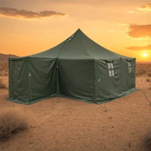4.8×4.8m Heavy Canvas Summer Tent Single Layer Waterproof Camping Shelter for 8-12 Men Quick Automatic Opening OEM