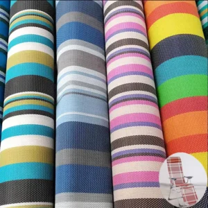 400g-1200g 2*1 Weave Colorful PVC Coated Polyester Mesh Material Teslin Outdoor Furniture Waterproof Chair Fabric