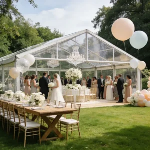 40X10X4m Aluminum Alloy Single Layer PVC Tent Windproof and Snow Resistant Suitable for Parties Weddings Catering