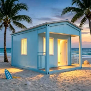 40ft Flat Pack Villa with Wood Finish