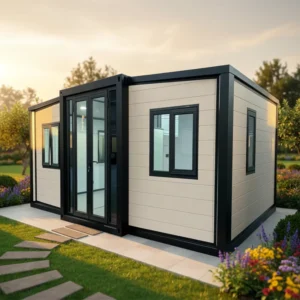 40ft Folding Expandable Container House, 3 Bedrooms, Waterproof, Insulated, Soundproof, Hurricane-Proof Villa