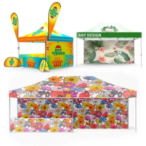 40mm Hex Aluminum 500D Canvas Custom Pop-up Canopy Tent Indoor Outdoor