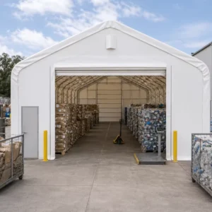 40x60x21ft Heavy Duty Double Truss Storage Shelter Galvanized Steel Frame PE/PVC Waterproof Cover