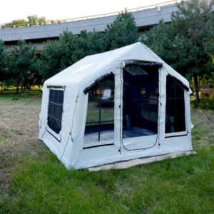 420D Oxford Waterproof Black Coating UV Protection Four-season Inflatable Tent 8 Two Bedrooms Living Room