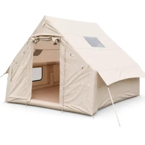 420D Reinforced Professional Inflatable Tent Heavy Duty Stormproof Waterproof All-weather 6.3sqm Khaki 300x210x200cm Air Villa
