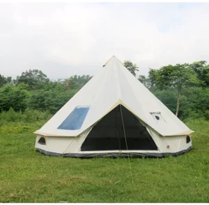 4M 5M Outdoor Camping Yurt Tent Four Season Camouflage Oxford Fabric Waterproof Bell Tent with Stove Jack Lightweight Shelters