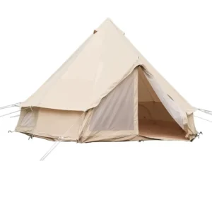 4M Bell Cotton Fabric Mongolian Yurt Family Canvas Tent With Chimney Hole