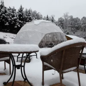 4M Small Luxury Stove Igloo Dome Tent for Sleeping PVC Canvas Glamping Pod Done Tienda De Lujo