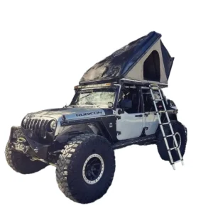 4WD 4 Person Foldable Car Tent Outdoor Camping ABS Hardtop Rooftop for Jeep Wrangler Automatic Aluminum Pole With Canvas Fabric