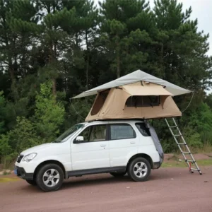 4WD Off road One Bedroom Outdoor Lightweight Canvas Roof Top Tent Foldable Car Rooftop Camping Gear Four Season Waterproof Quick