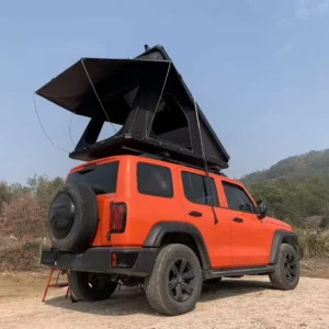 4X4 Offroad Camper Trailer 4 Person Overland Vehicle Canvas Aluminum Hard Shell Wedge Roof Top Tent for Jeep