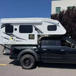 4X4 Slide In Pick Up Truck Camper with Foldable Roof Lightweight Overland Trailer Rooftop Awning Tent for Outdoor Camping Travel