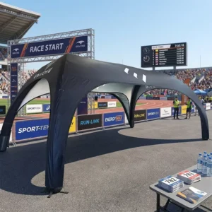 4X6 m Waterproof Inflatable Air Dome Tent with Extended Awning Sealed Gazebo Canopy Tent for Car Racing Outdoor Sport Event