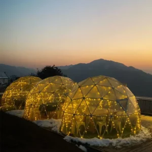 4m 5m 6m 8m Transparent PVC or Glass Dome Tent With Extra large Viewing Window Luxury Camping Glamping Tienda