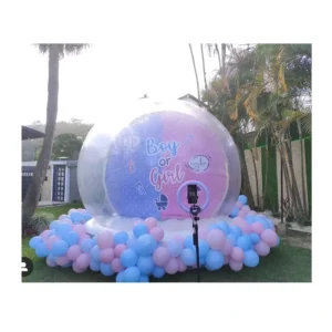 4m Customized Outdoor Gender Reveal Inflatable Bubble House Photo Booth Inflatable Snow Globe Ball Tent