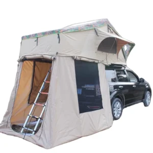 4m Soft Shell Car Tent for 3 4 People Canvas and Cotton with Skyline Rainfly and Ladder for Outdoor Vehicle Use