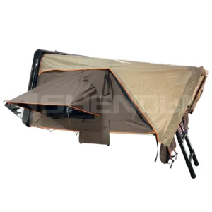 4wd ABS Side Opening Rooftop Tent 3-4 Person Ultralight Rooftop Tent Hard Shell Rooftop Tent with Large Window