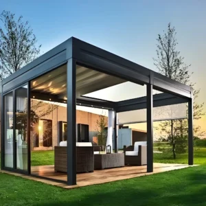 4×4 4×6 4×8 Remote Control Aluminum Louvered Pergola Gazebo
