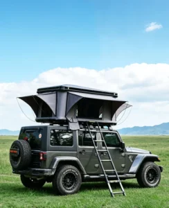 4×4 Aluminum Car Roof Tent, UV-Resistant Foldable Waterproof Canvas Canopy
