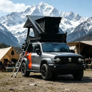 4×4 Aluminum Clamshell Hard-Shell Rooftop Tent for Camping