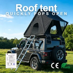 4×4 Aluminum Hard Shell Rooftop Tent, 3-4 Person, Four-Season Clamshell