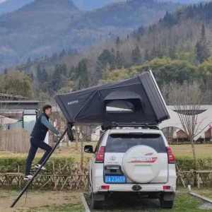 4×4 Camping 3 4 Person Overland Side Open Canvas Double Layer Four season Rooftop Tent with Quick Automatic Opening