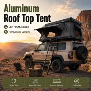 4×4 Hard Shell Rooftop Tent Easy Setup for SUV Jeep