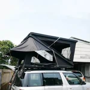 4×4 Off-road Spacious Aluminum Z Shape Hard Shell Rooftop Tent Vertical Lift Panoramic View Rooftop Camping Tent for Adventure