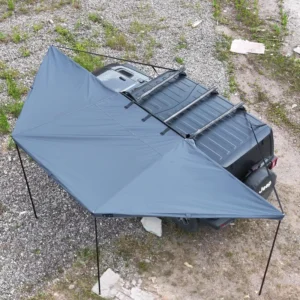 4×4 Outdoor Camping Tent Vehicle Car Roof Side Awning 180 Degree Free Standing Oxford Fabric with Led Light