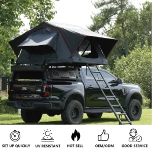4×4 Outdoor Four-Season Quick Setup Aluminum Alloy Honeycomb Shell Oxford Fabric Lightweight Waterproof Side Soft Roof Top Tent