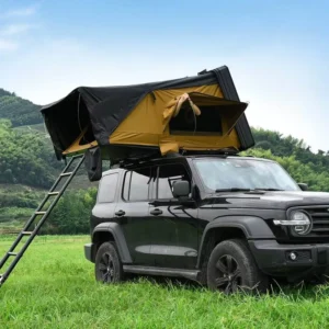4×4 Overland Outdoor 4-Person Side-Fold-Out 2XL Hard Shell Aluminum Rooftop Tent, Side-Opening Hybrid Design with Rack
