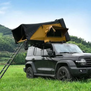 4×4 Overland Outdoor 4 Person Side Fold Out 2XL Hard Shell Aluminum Rooftop Tents Side Opening Hybrid Roof Top Tent With Rack