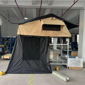 4×4 Soft Shell Roof Top Tent for Car Camping with Rainfly, 4 Person