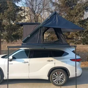 4×4 Triangle Hard Shell Aluminum OEM Custom Outdoor Camping Foldable Car Rooftop Tent