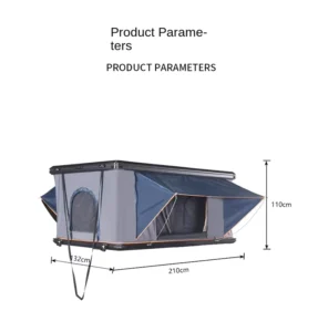 4×4 Waterproof Roof Car Roof Tent with Hard Shell for Two People Large Space Camping for Sale